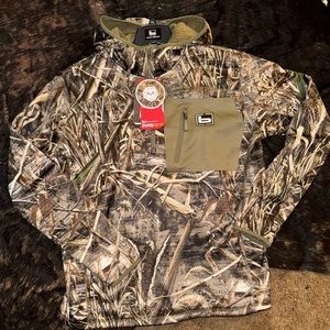 Men’s Banded Hooded Mid Layer Fleece Pullover - MAX5